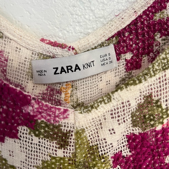 Zara Floral Textured Jumpsuit Cover Up 8 NWOT Resort Wear / Vacation - Picture 8 of 9
